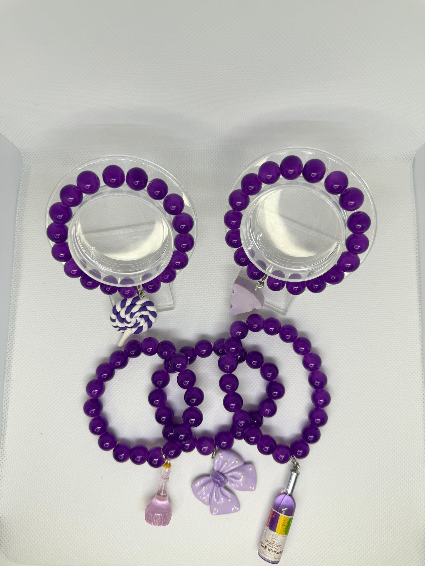 Purple Hibiscus Bracelet