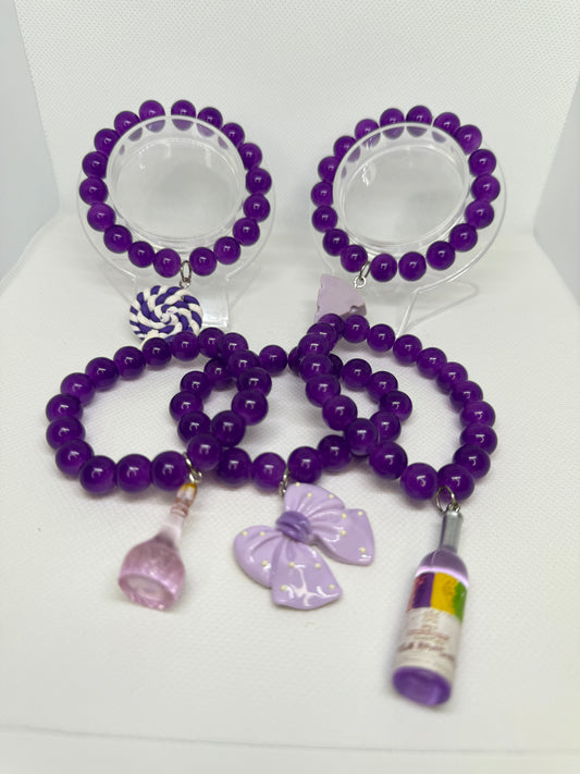 Purple Hibiscus Bracelet